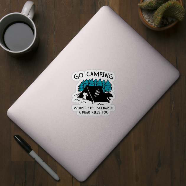 Go Camping Bear by LuckyFoxDesigns